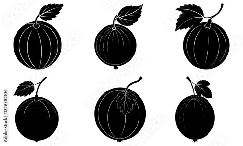 Delicious gooseberries vector design for summer recipes, food packaging, or healthy lifestyle brands, evoking freshness and natural goodness in culinary art