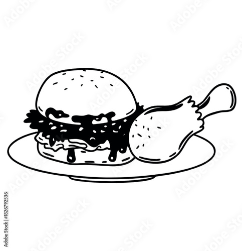 vector illustration of a pizza