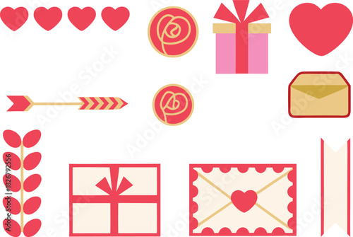 Valentines Day Clipart Kit. Romantic Valentines Clipart Set. Love Theme Clipart Collection. Valentines Heart Clipart Pack. Cute Valentines Day Elements. Valentines Day Graphics Kit. Romance Symbol