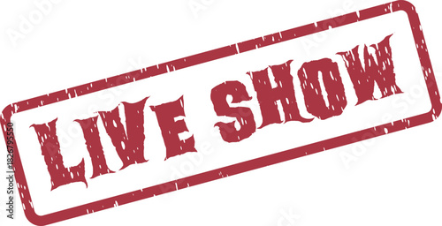 Dynamic Live Show Stamp Highlighting Engaging Performances and Entertainment Events