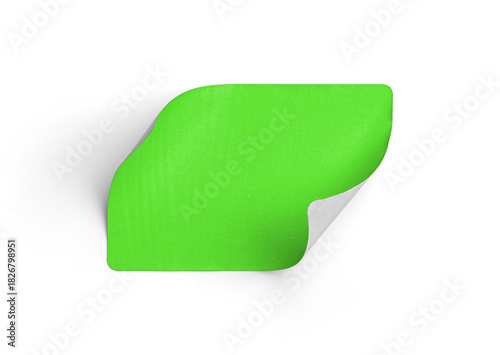 Green Sticker with Heavy Curl