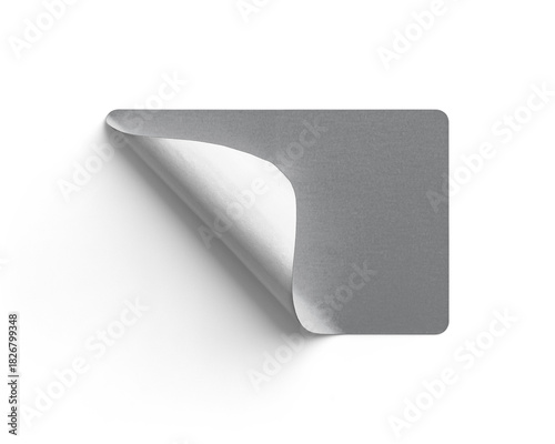 Grey Sticker Curling from Bottom Left