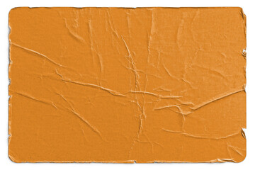 Orange Sticker with Damaged Edges