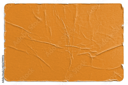 Orange Sticker with Damaged Edges