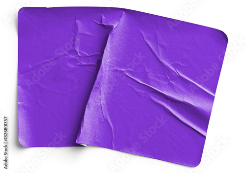 Overlapping Wrinkled Purple Stickers
