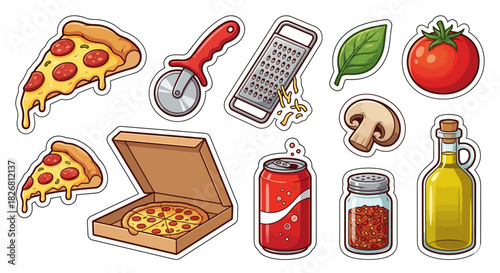 Delicious Italian Pizza Ingredients and Slices A Culinary Collection