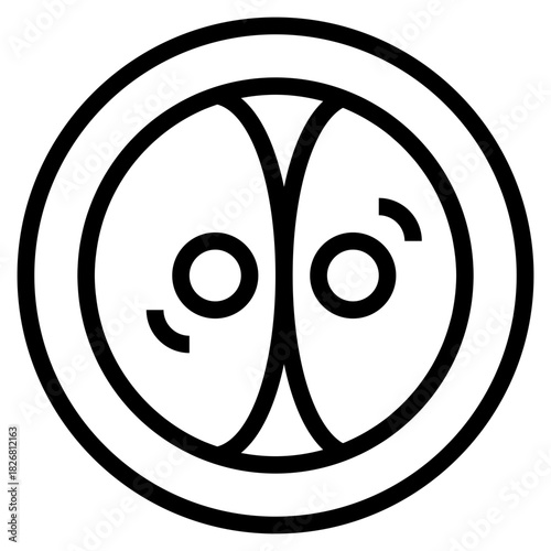 Cell division line icon