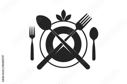 fork spoon and knife cutlery set isolated on white background