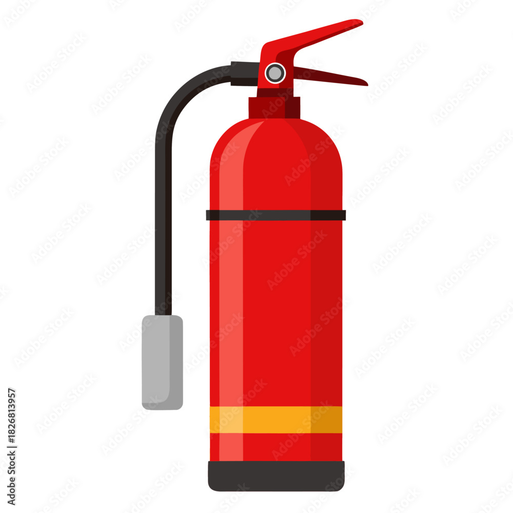 Obraz premium Fire extinguishe. Isolated vector illustration on white background. 