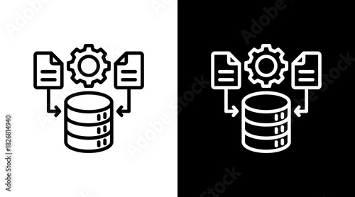 Data Flow With Icon Set Design