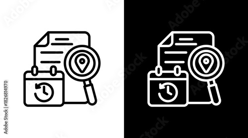 Log With Icon Set Design