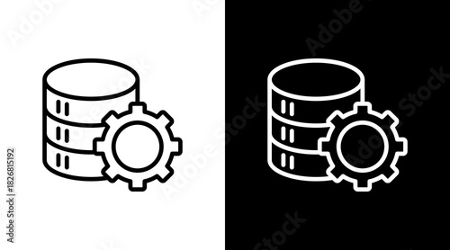 Data Managements With Icon Set Design