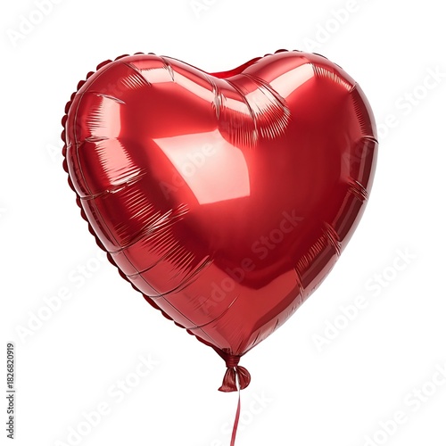 Glossy Metallic Red Heart Balloon – Shiny Reflective Decoration