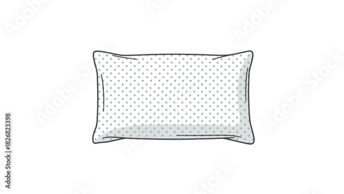Simple White Pillow with Dotted Pattern for Comfortable Sleep.