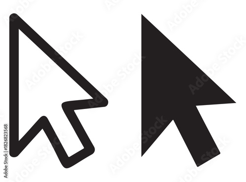 Cursor icon set simple flat vector design element isolated on white background for web and mobile apps