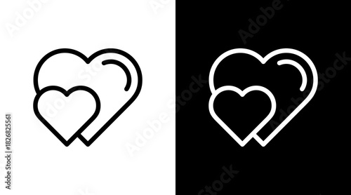 Heart With Icon Set Design