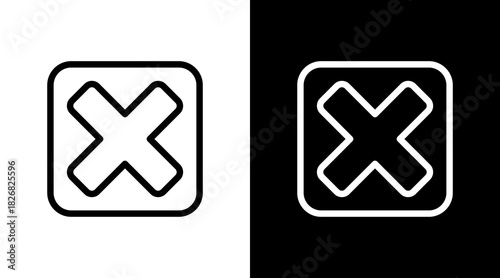 Close With Icon Set Design