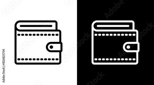 Wallet With Icon Set Design