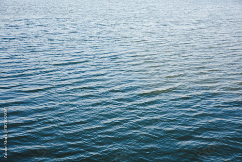 Close-up view of blue-grey water with small ripples and waves.