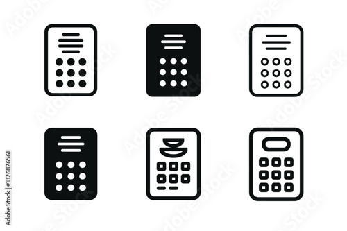 Apartment Logo Variations. Apartment. Icon set. Set Logo of apartment: intercom/buzzer panel with speaker. harmonious logo variations of the same emblematic