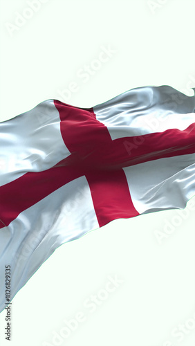 England flag - 3D realistic waving flag on transparent png. Background with transparency