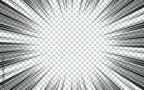 Monochrome concentrated lines of manga comics