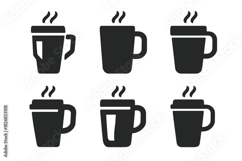 Travel Gear Logos. travel gear. Icon set. Set Logo of travel gear: hiking boots. harmonious logo variations of the same emblematic concept, each with different