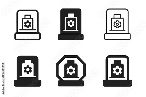 Niche Business Icons. Business ideas for niche markets. Icon set. Set Logo of niche business ideas: specialized product display. harmonious logo variations of