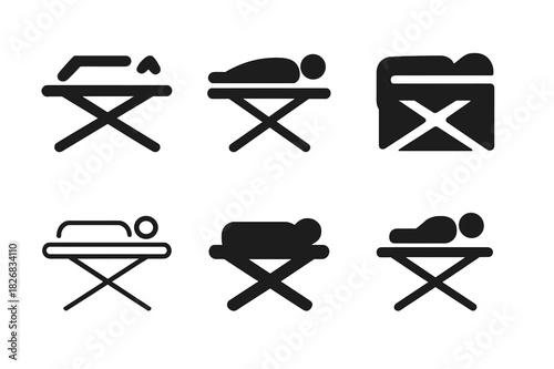 Wounded Victims Icons. Wounded Victims. Icon set. Set Logo of Wounded Victims: Facial Injury Patch. harmonious logo variations of the same emblematic concept