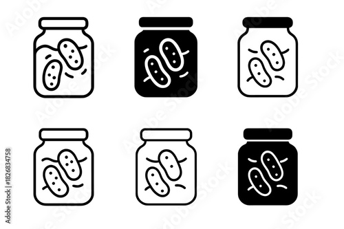 Fermentation Icon Set. Fermentation process. Icon set. Set Logo of Fermentation process: Bacterial fermentation icon. harmonious logo variations of the same