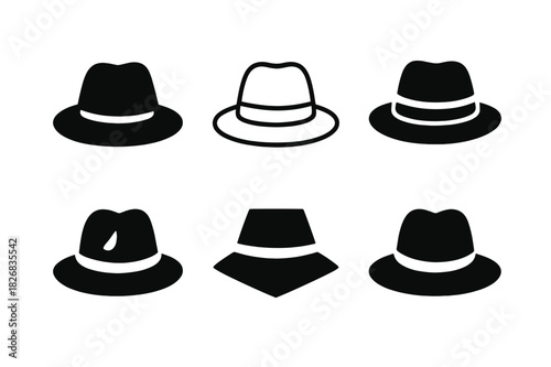 Travel Gear Logos. travel gear. Icon set. Set Logo of travel gear: hiking boots. harmonious logo variations of the same emblematic concept, each with different