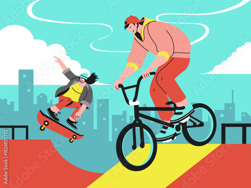 BMX & Skater Duo — Ramp Collaboration