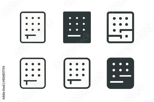 Custom Home Storage Icons. Creating custom-designed home storage solutions. Icon set. Set Logo of creating custom-designed home storage solutions: built-in