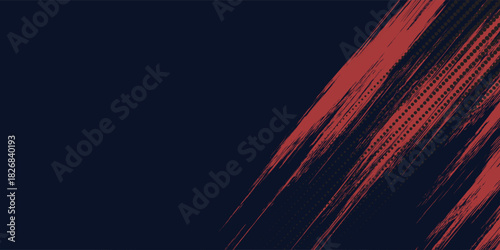 Red halftone dots blue color pattern gradient grunge texture background. Dot pop art comic sport style sport background