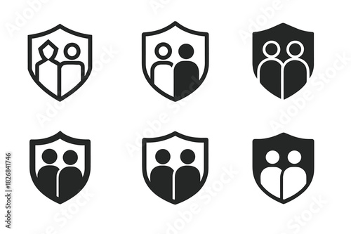 Professional Relationship Icons. Respect and boundaries in professional relationships. Icon set. Set Logo of respect and boundaries in professional