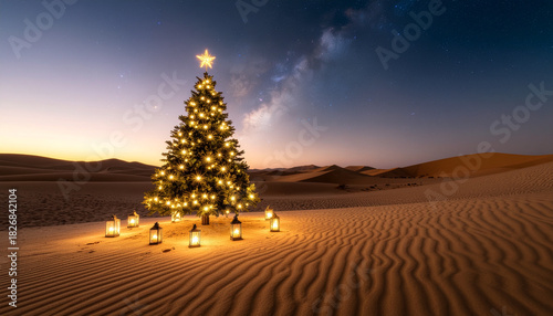 christmas tree in the night