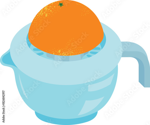 Simple Citrus Juicer and Fresh Orange