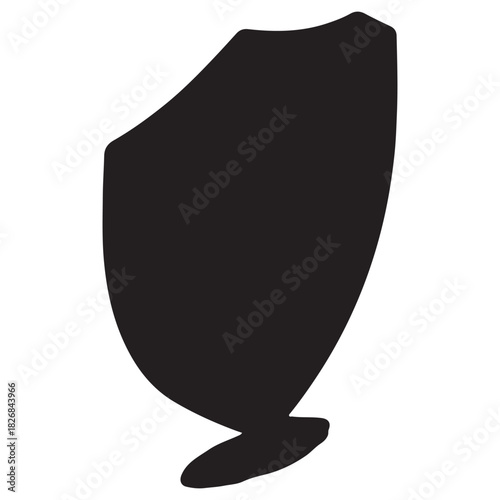 Dynamic Black Shield Silhouette Icon/Logo