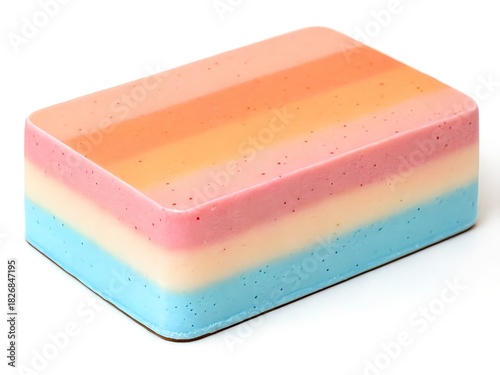 Blurry Rectangular Pastel Gradient Texture – Pink, Orange, and Blue