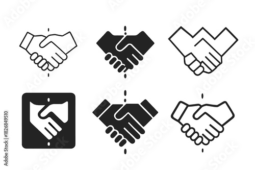 Professional Boundaries Logos. Respect and boundaries in professional relationships. Icon set. Set Logo of respect and boundaries in professional