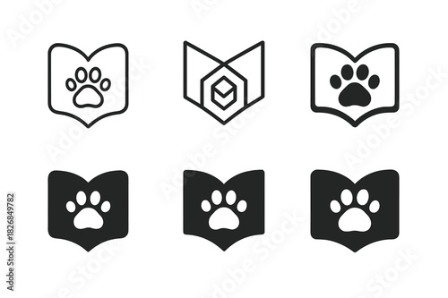 Breeder Logo Variations. Breeder. Icon set. Set Logo of Breeder: Breeding Records. harmonious logo variations of the same emblematic concept, each with