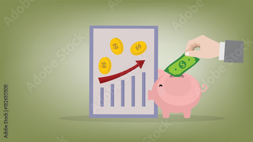 financial growth and investment strategies featuring a piggy bank
