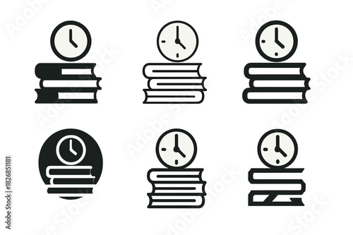 Education Evolution Logos. The development of education systems throughout history. Icon set. Set Logo of The development of education systems throughout