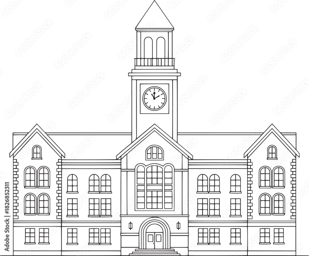 Naklejka premium School building