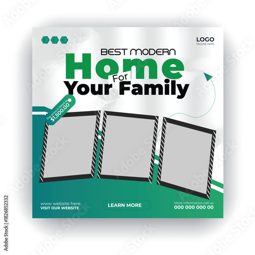 Modern furniture social media and Instagram post template design