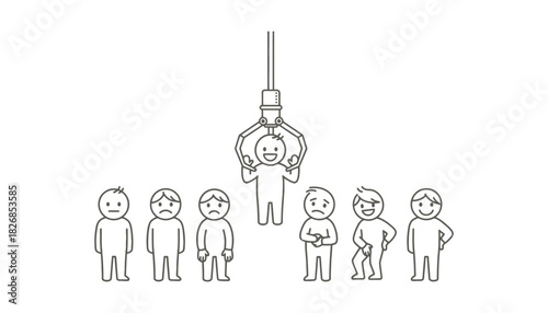 Employee selection process recruitment and hiring concept art