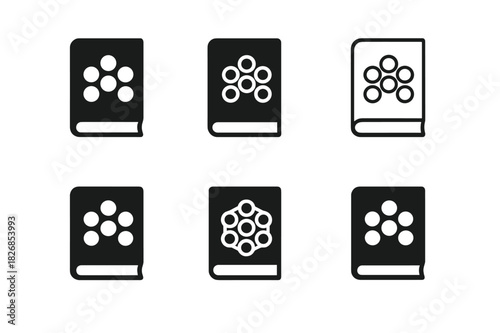 Passover Haggadah Icons. Passover Haggadah. Icon set. Set Logo of Passover Haggadah: Haggadah Book. harmonious logo variations of the same emblematic concept,