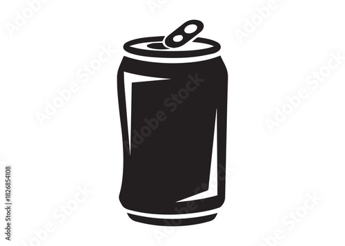 Soda can icon, Soda can silhouette vector