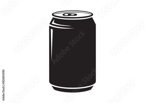 Soda can icon, Soda can silhouette vector