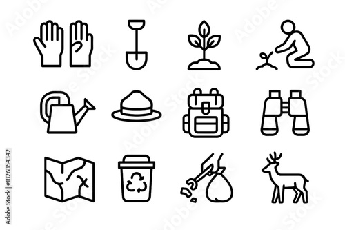 Volunteer Icon Set. Volunteer Activities. Solid icon set of group of people, volunteer, handshake, donation box, heart, megaphone, speech bubble, first aid